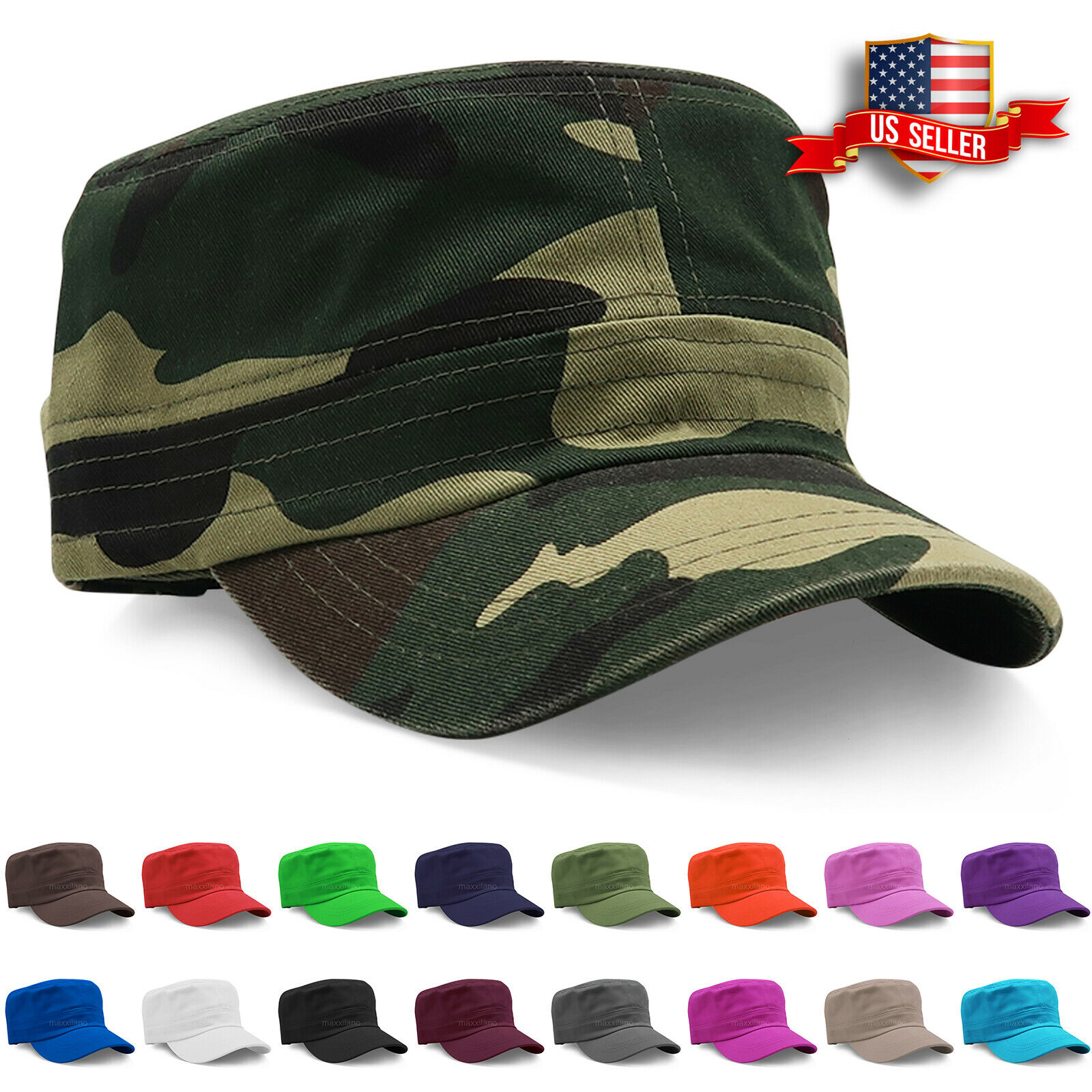 Men Cap Army Hat Cadet Castro Military Patrol Baseball Summer Camo Camouflage