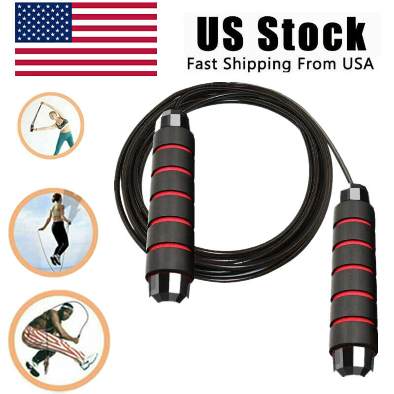 Jump Rope Aerobic Exercise  Adjustable Bearing Speed Fitness Gym Boxing Skipping