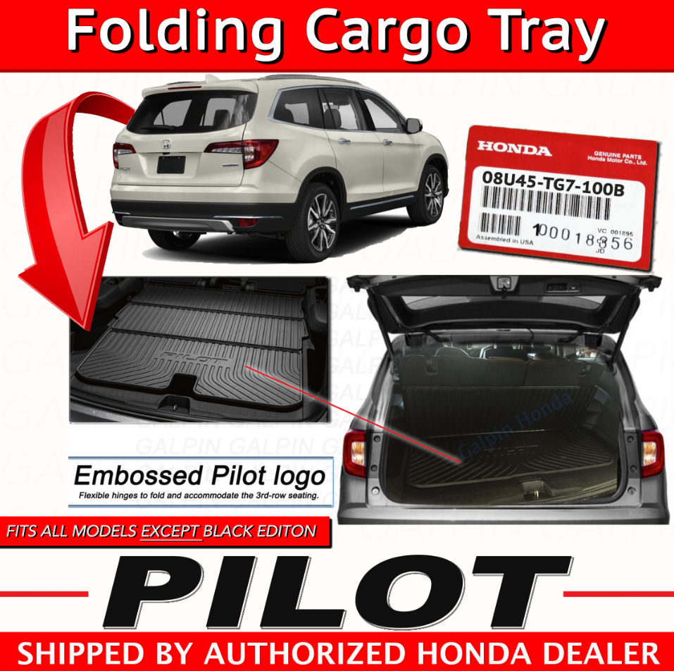 🔥genuine Oem Honda Pilot Folding Cargo Tray 2019-2020 Mat Trunk 08u45-tg7-100b