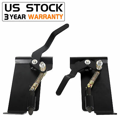 Pair Skid Steer Quick Tach Brackets Conversion Adapter For Latch Box Weld On Qtk