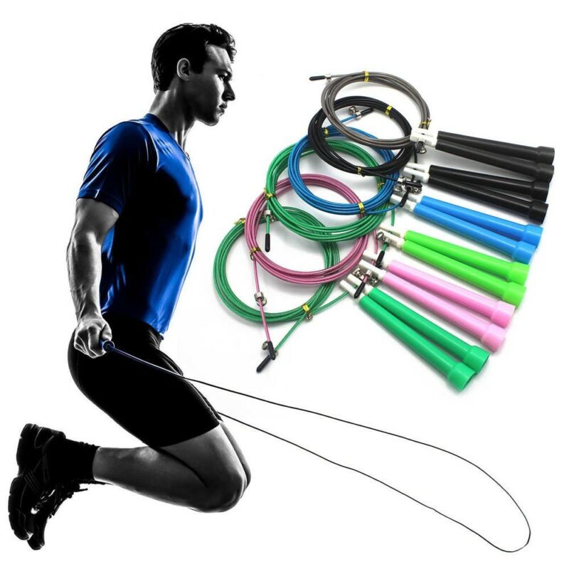 Xfitness 10ft Adjustable Speed Jump Rope Aerobic Exercise Skipping Weighted Wire