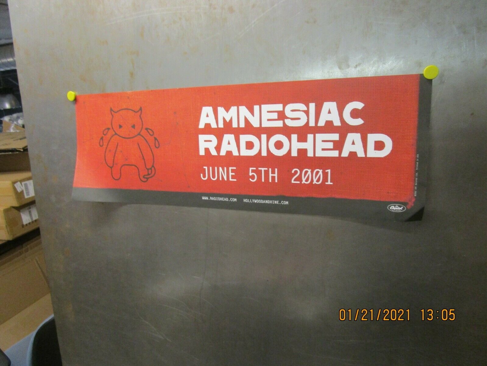 Radiohead Amnesiac 2001 Promo Banner Capitol  Thom Yorke Jonny Greenwood #3