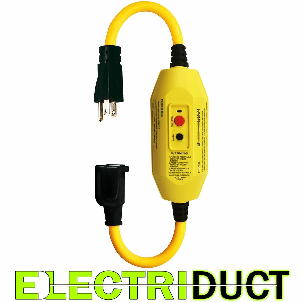 Gfci Inline With 18" Single Outlet Cord - Electriduct