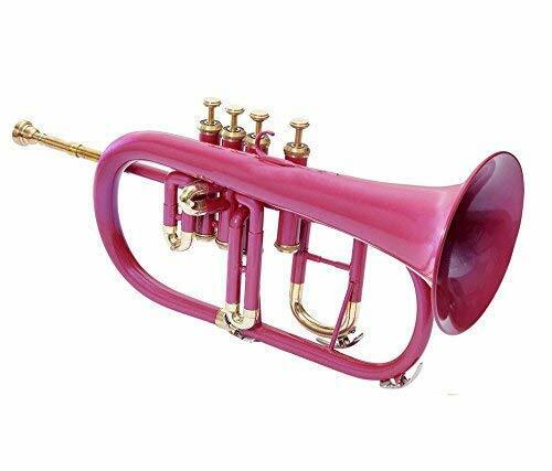 Melody Sound Bb-4-valve-flugelhorn-pink Brass Finish--free-hard-case-mp/