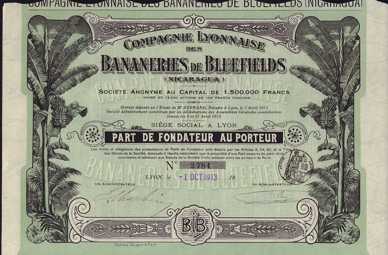 Bananeries De Bluefields Nicaragua 1913 - Bananas