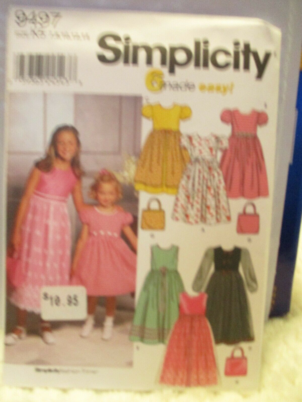 8352 Simplicity 6 Made Easy Dresses For Girl 7,8,10,12,14  Pattern Uncut