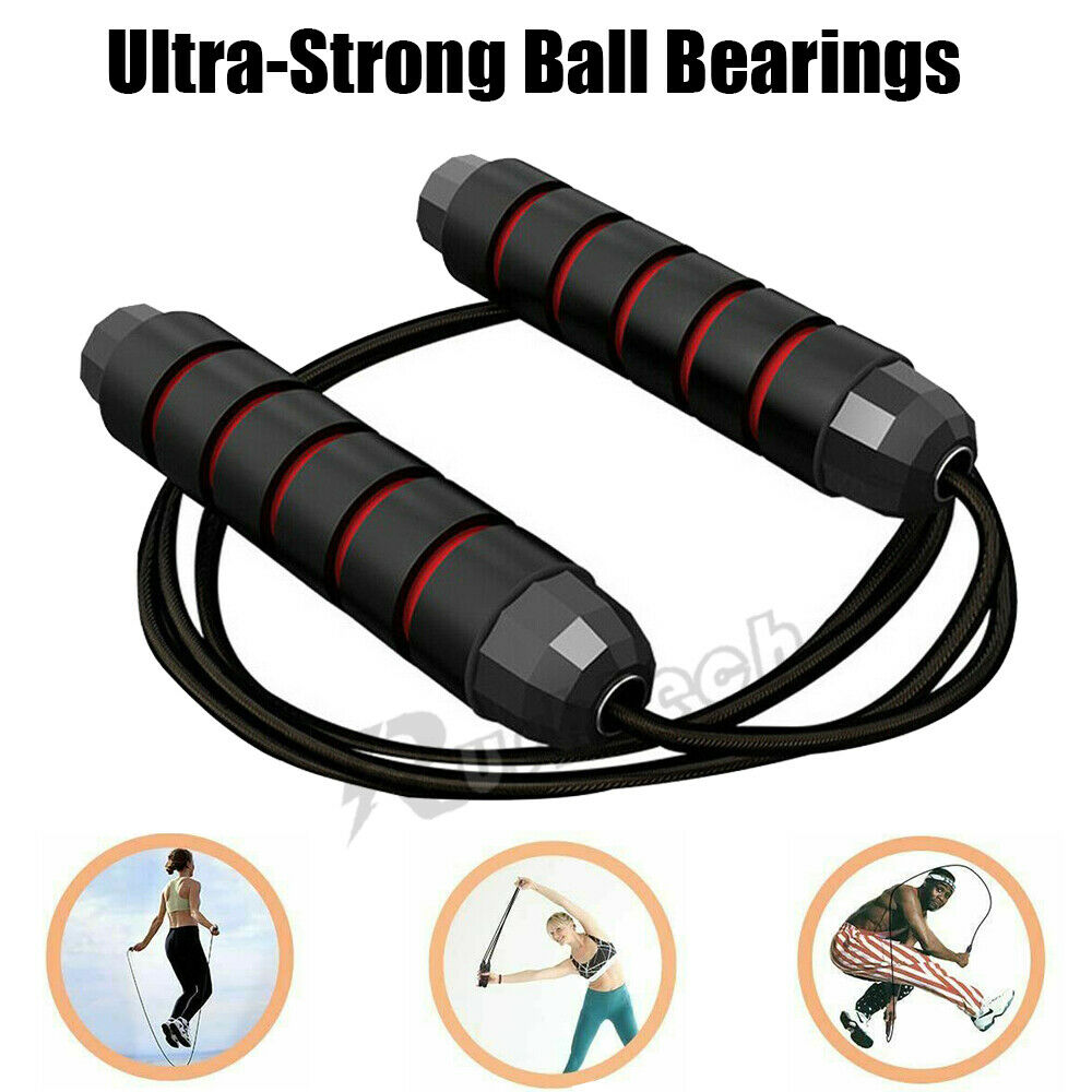 Jump Rope Skipping Aerobic Exercise Boxing Adjustable Bearing Speed Fitness Gym