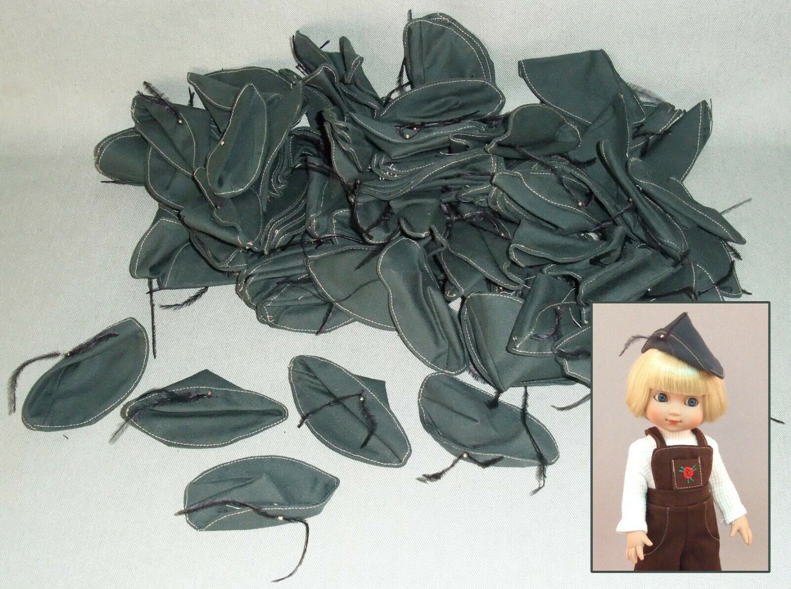 Robin Hood Hats For Small Dolls - Dozens Of Hats!! Wholesale Lot, Factory
