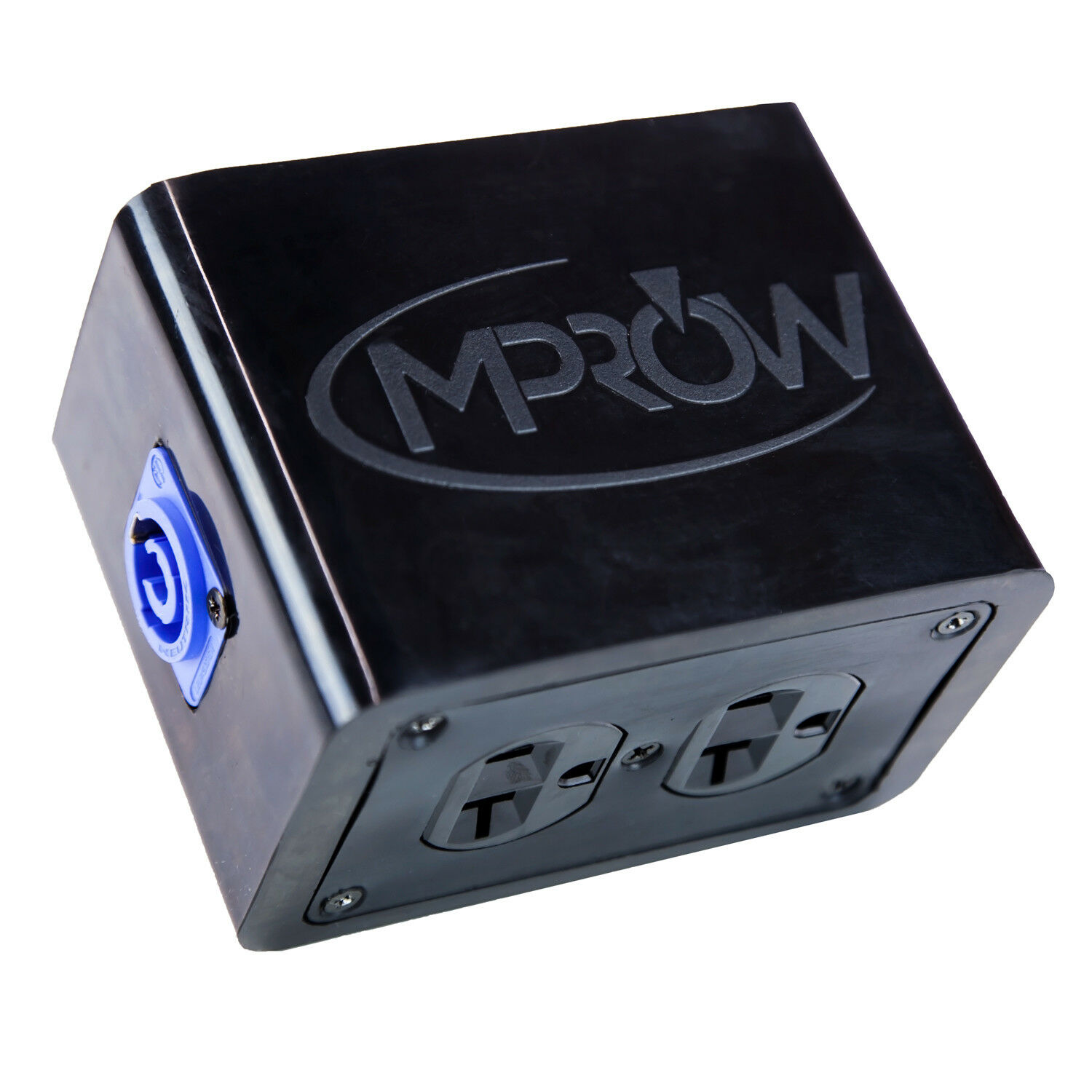 Mprow Rubber Quad Box Neutrik Powercon Power Distribution Twist-lock Distro Link