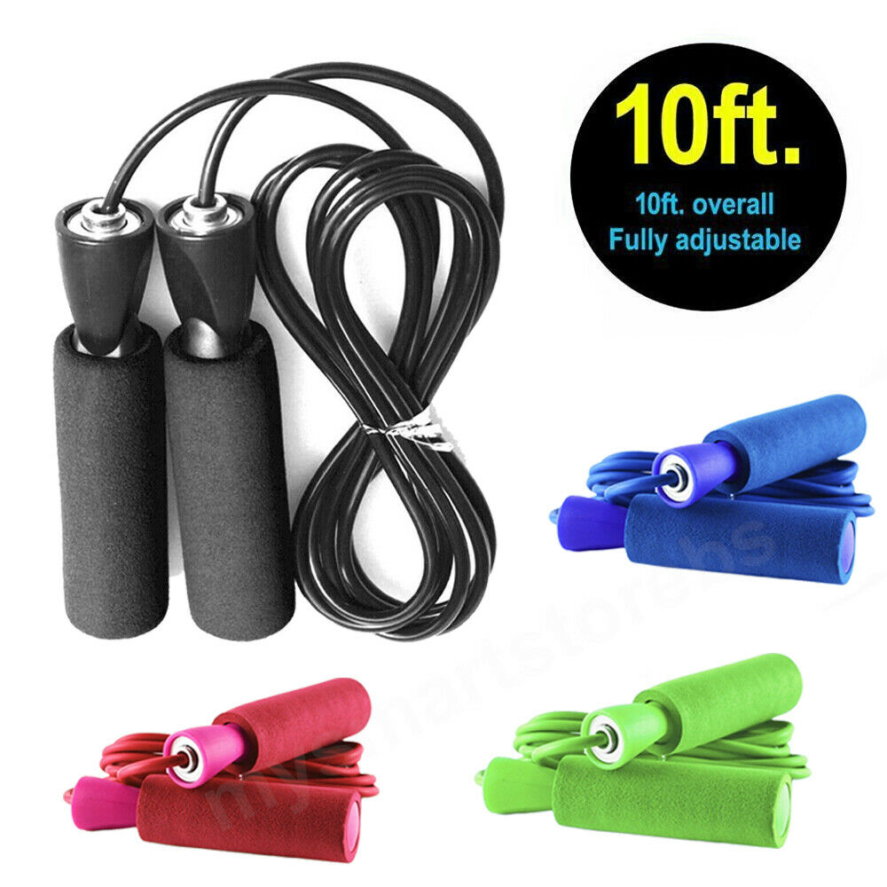 Aerobic Exercise Boxing Skipping Jump Rope Adjustable Bearing Speed Fitness 10ft