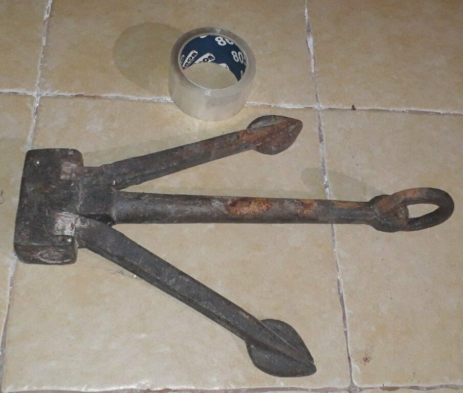 Antique Forged Hammered Iron Anchor Maritime