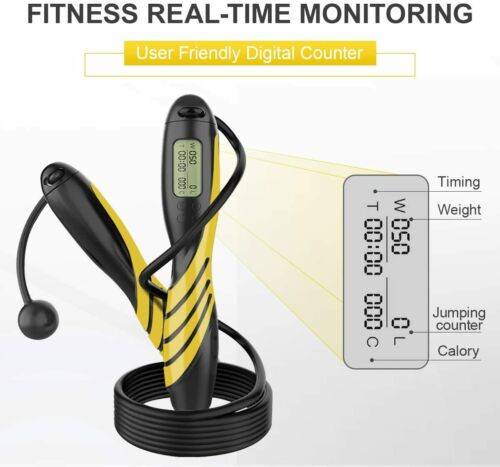 Jump Rope Digital Counting, With Alarm Reminder,with Calorie Counter For Fitness