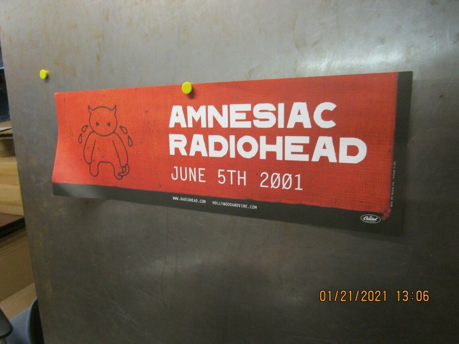 Radiohead Amnesiac 2001 Promo Banner Capitol  Thom Yorke Jonny Greenwood #2