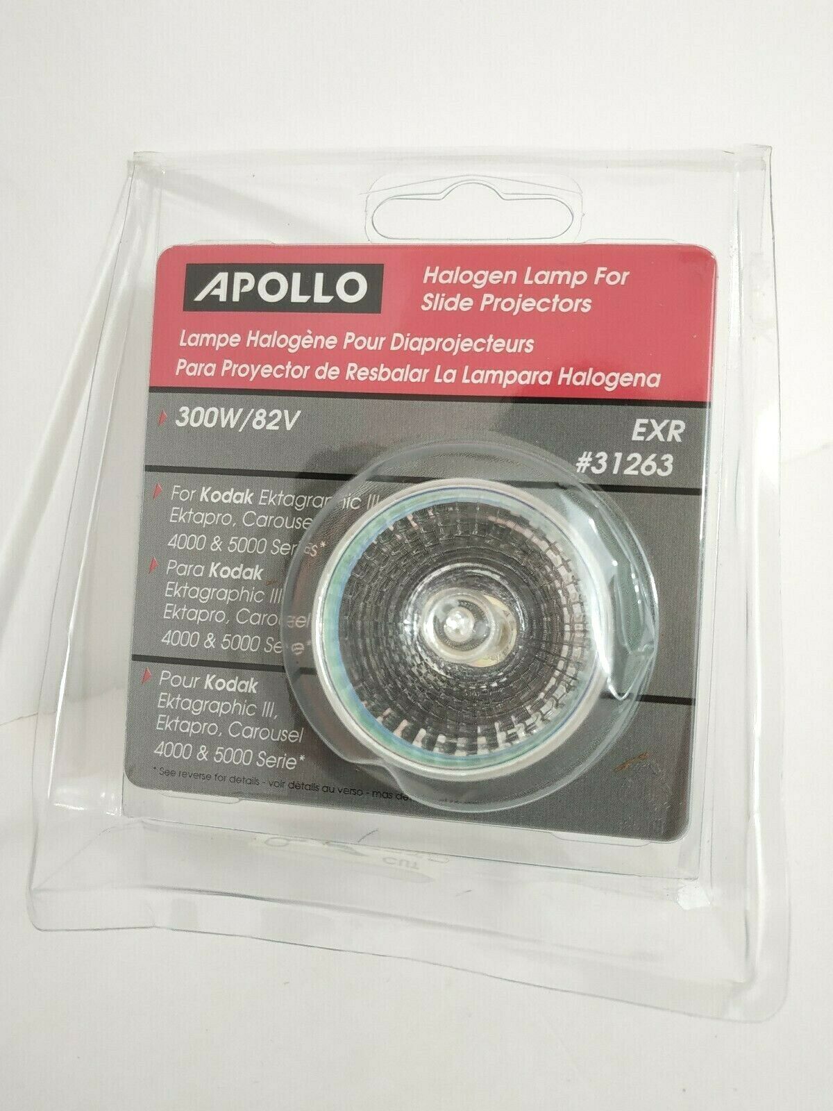 Apollo Exr #31263 300w 82v Halogen Lamp For Kodak Ektagraphic Slide Projectors