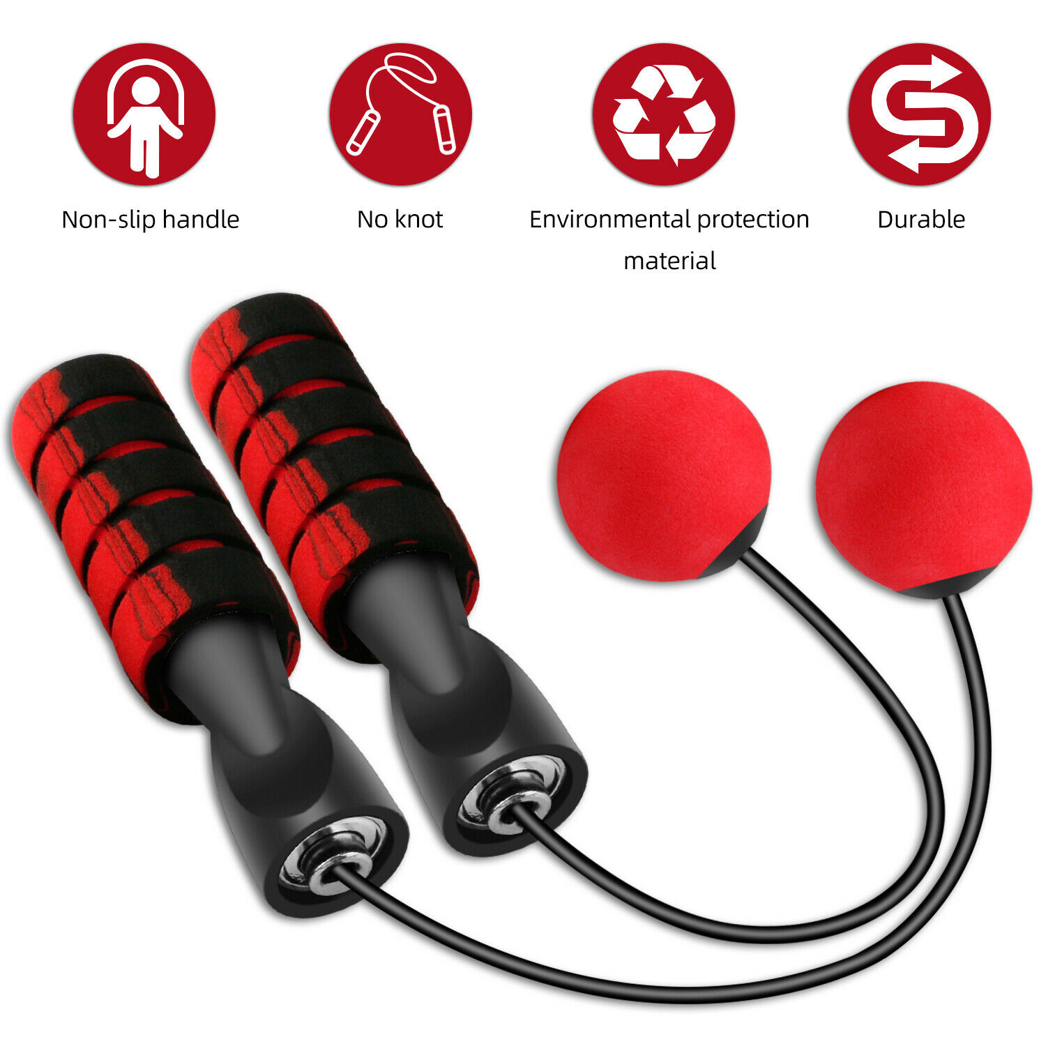 Jump Rope Cordless Skipping Ropeless Adjustable Weighted Training Exercise Gym