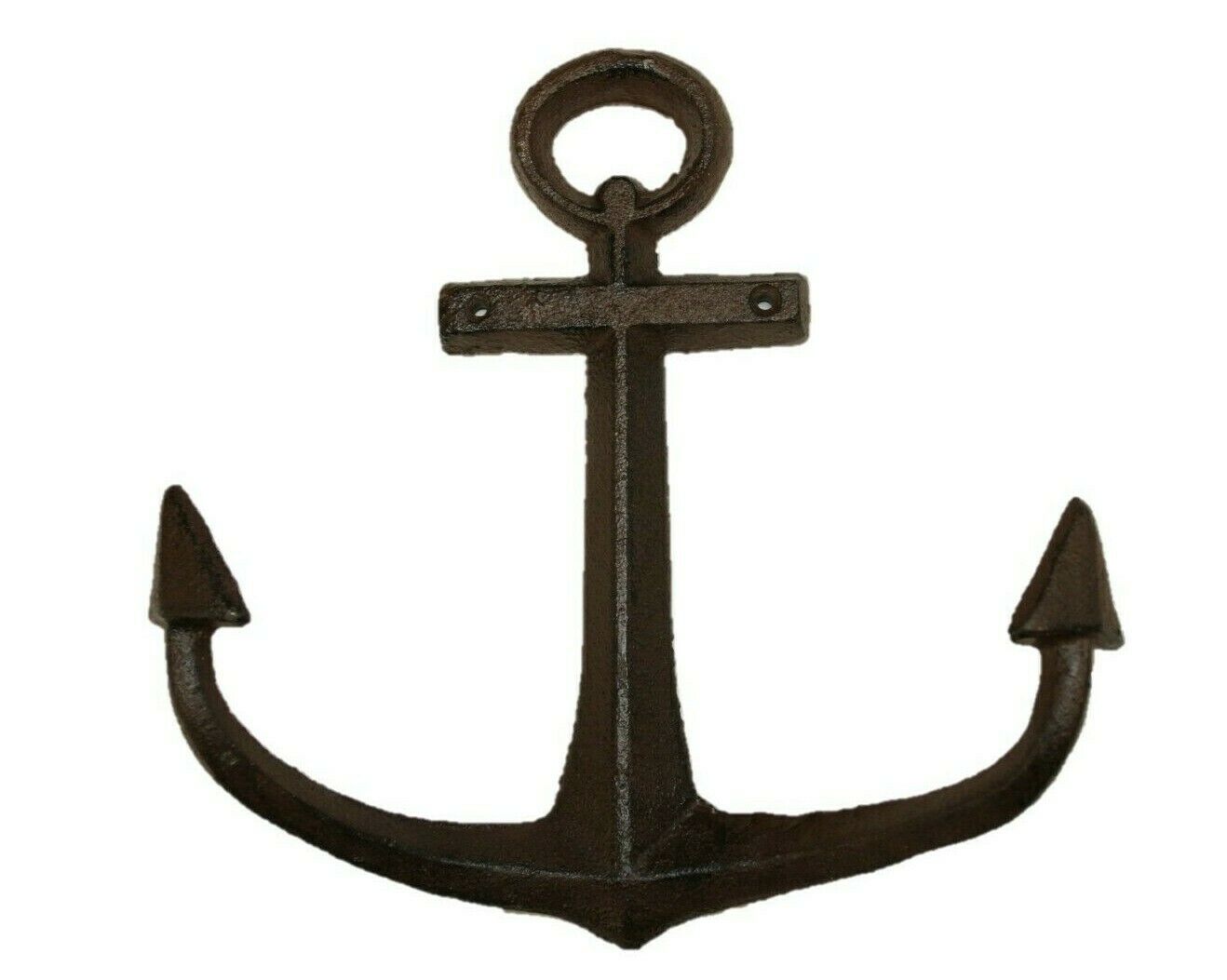Huge Xl Nautical Anchor Hook For Wall, Heavy Solid Cast Iron 11 Inches, Bl-61b