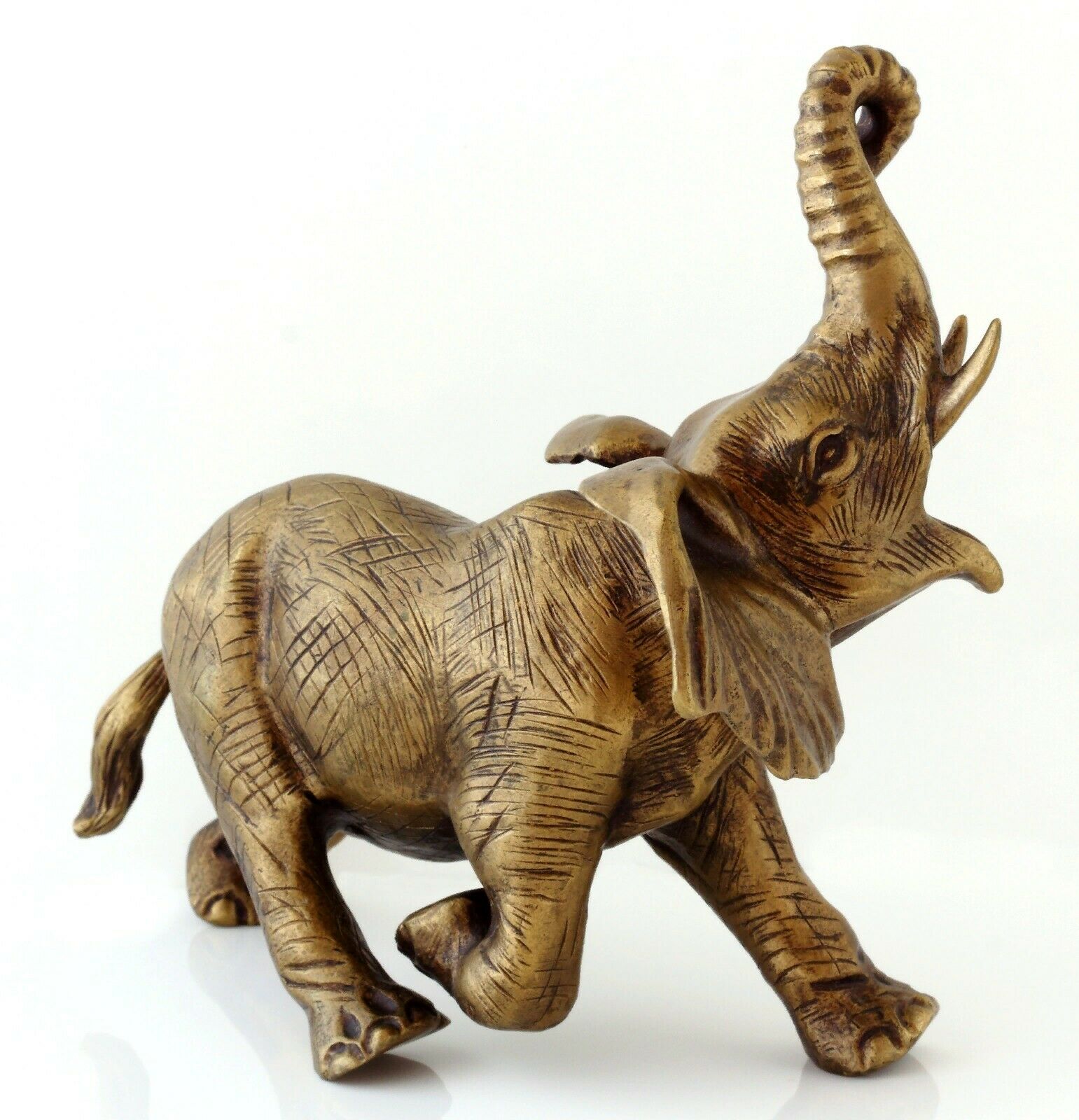 Elephant Real Bronze Statue Figurine Russian Art Animal Sculpture 6 5/16" 2.9lbs