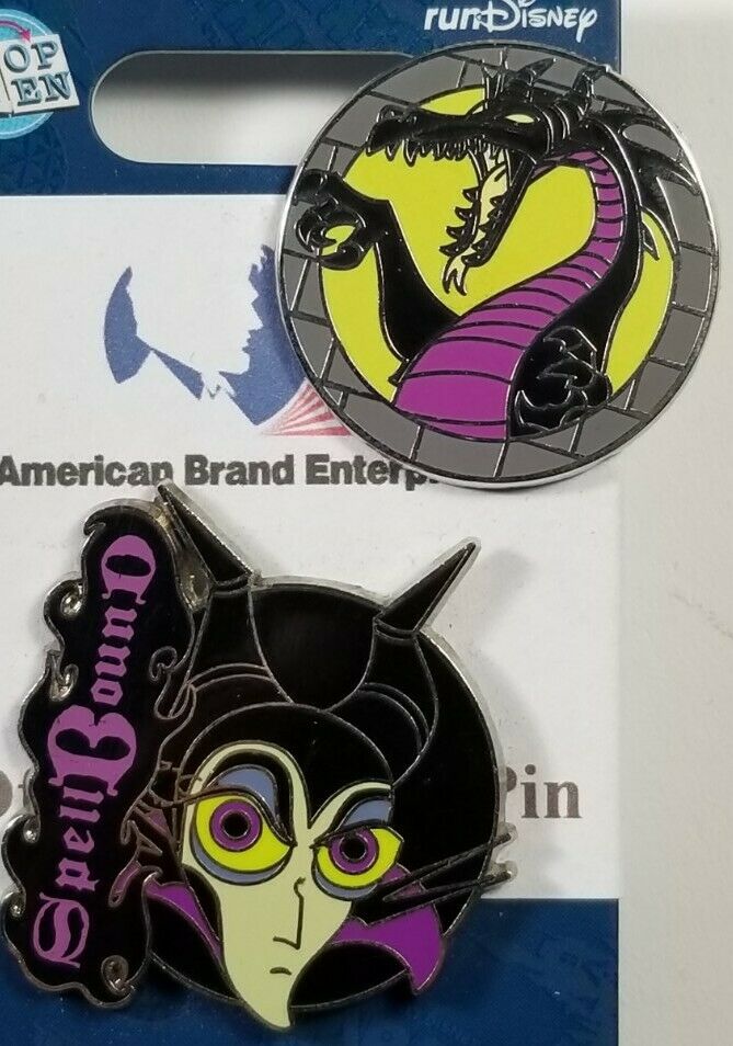 Disney Pins Maleficent Spell Bound #107921 & Maleficent Dragon #90947 Traded