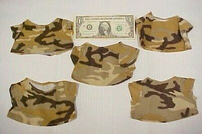Lot 5 Greek Doll Camo Safari Shirts Tops Camouflage, Africa Desert Outback New