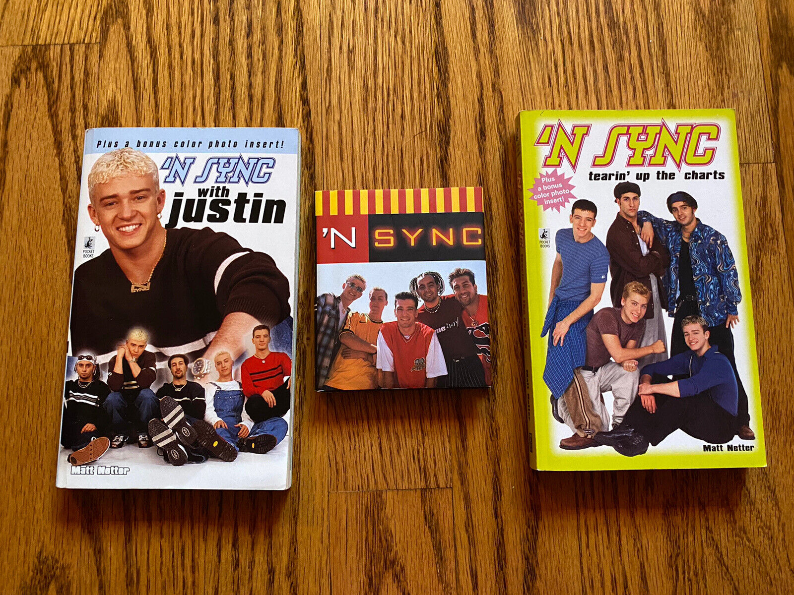 N Sync W/justin Timberlake & Tearin' Up The Charts  2 Paperback Books,  ‘n Sync