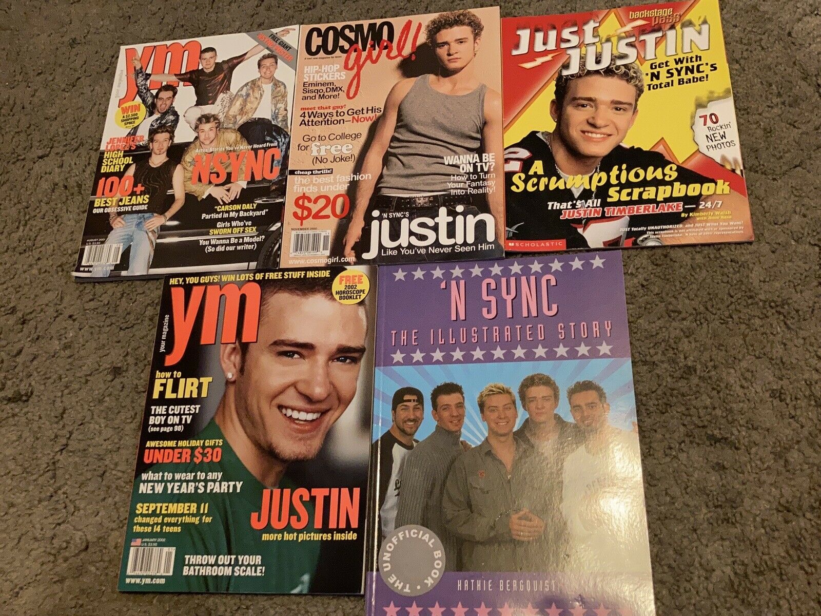 Five Nsync Magazines Justin Timberlake N Sync Cosmo Girl Ym Illustrated Story