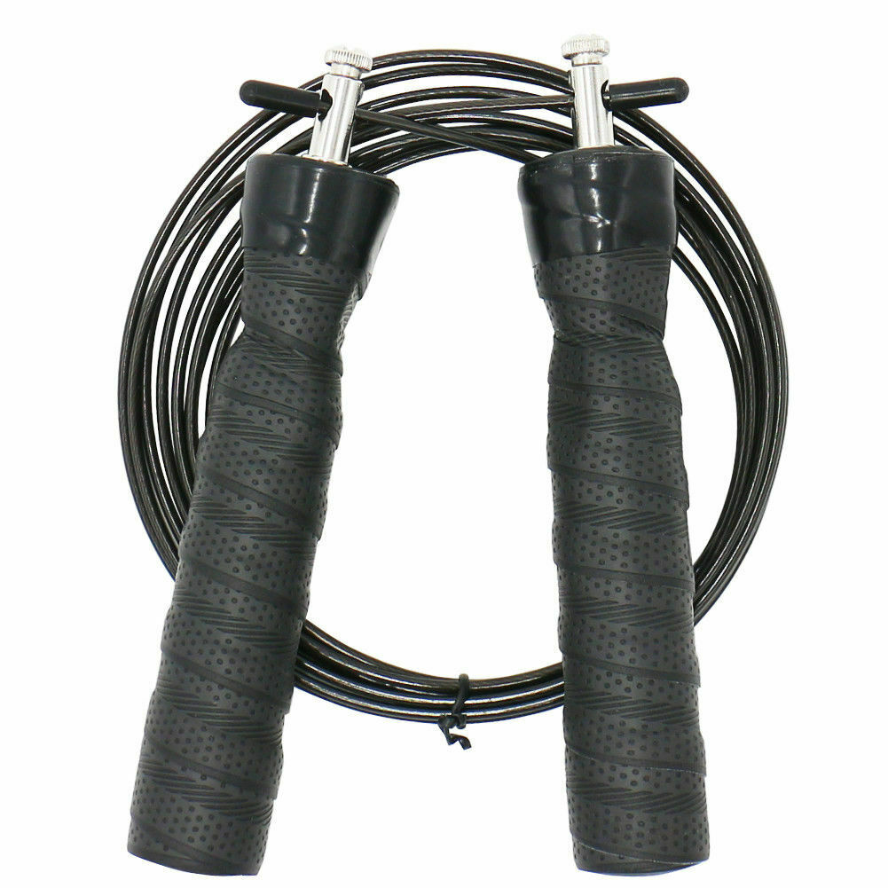 Gym Boxing Skipping Jump Rope Adjustable Cable Length Ball Bearing Speed Fitness