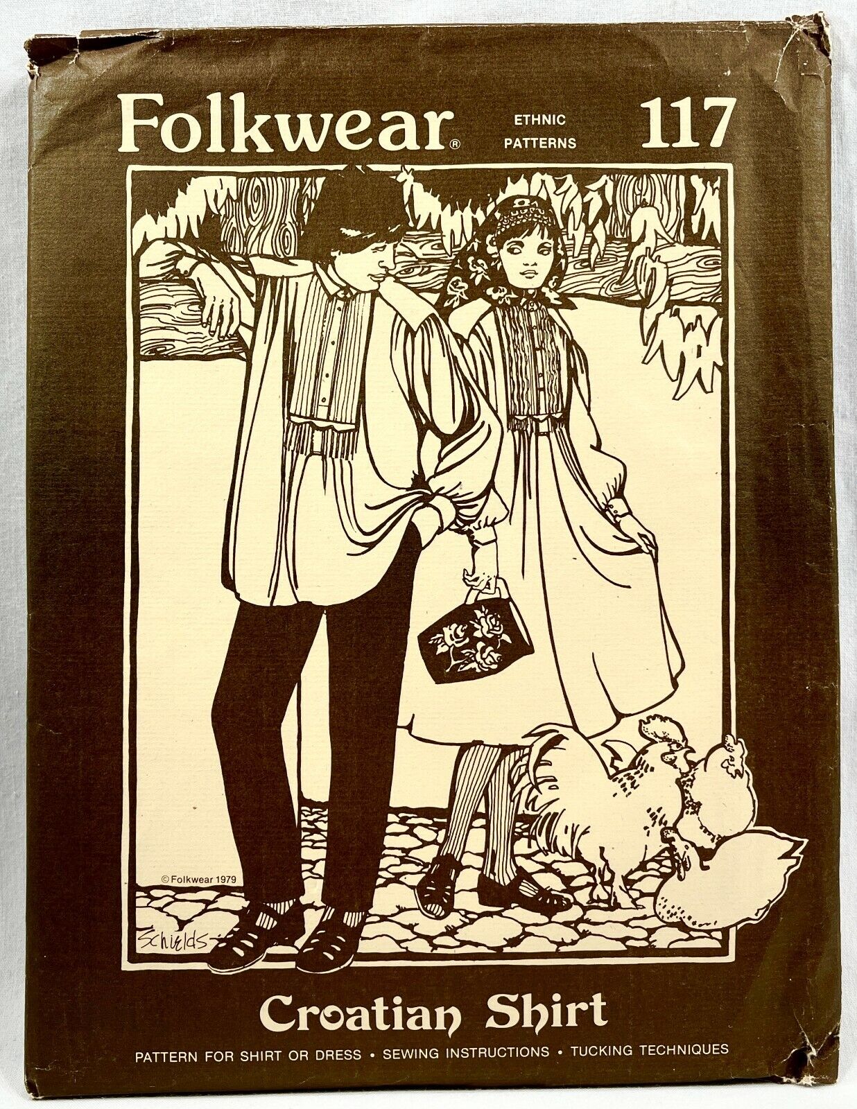 1979 Folkwear Sewing Pattern 117 Mens & Womens Croatian Shirt Size S-xl 10914