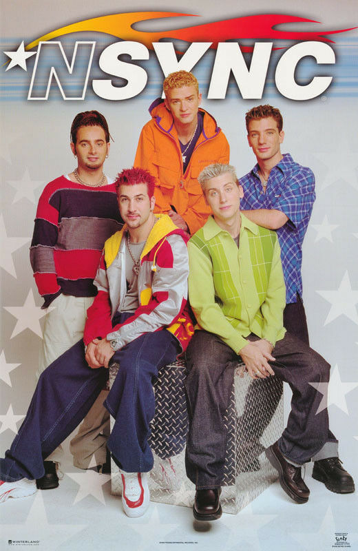 Poster : Music : N Sync -  Collage Of All 5    Free Shipping    #7548    Rp57 J
