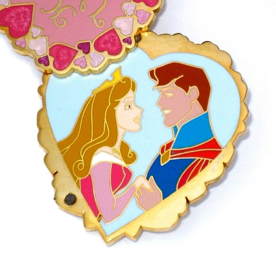Le Disney Pin✿sleeping Beauty Sweetheart Aurora Prince Phillip Valentine's Heart