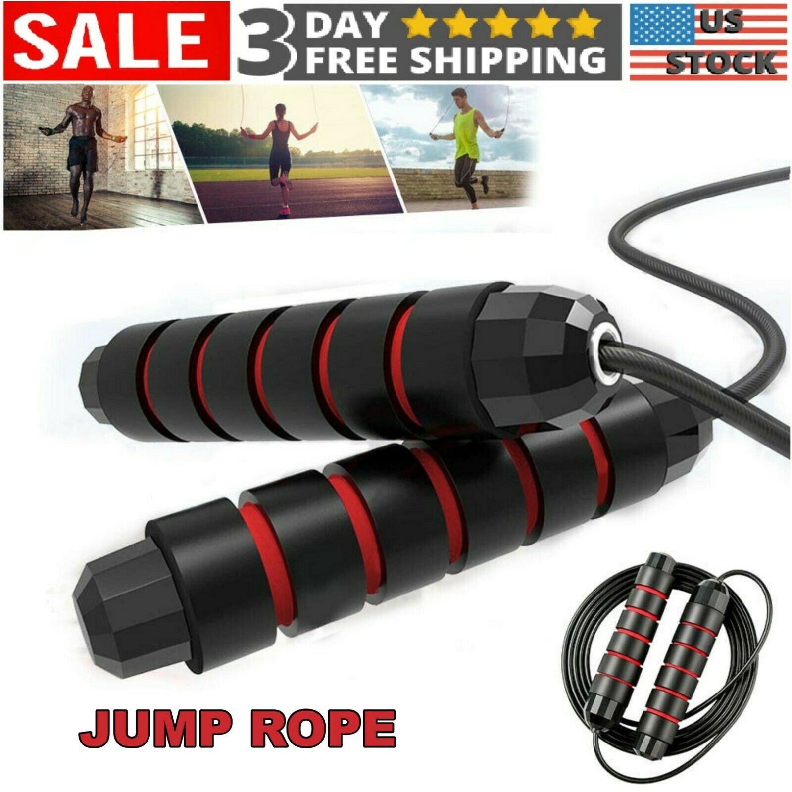 Jump Rope Boxing Skipping Aerobic Exercise Fitness Jumping Rope Adjustable Speed