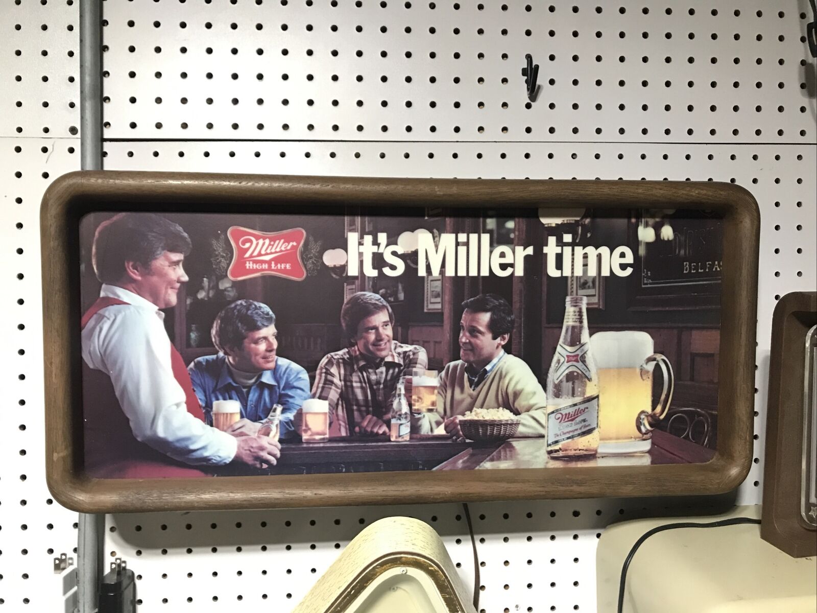 Rare Vintage It's Miller Time Lighted Beer Sign Miller High Life Mint Condition
