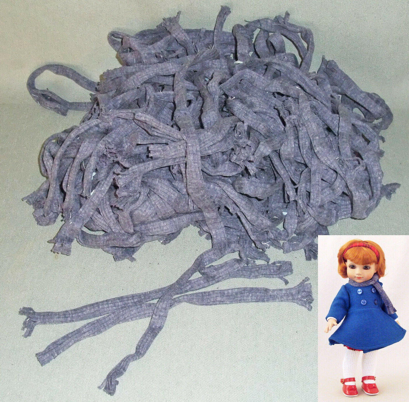 Dozens!! Of Blue Knit Mufflers  Scarves For 9-10" Dolls Wholesale Lot, Factory