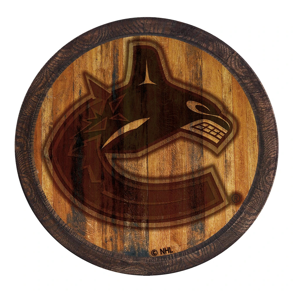 Vancouver Canucks: Branded "faux" Barrel Top Sign