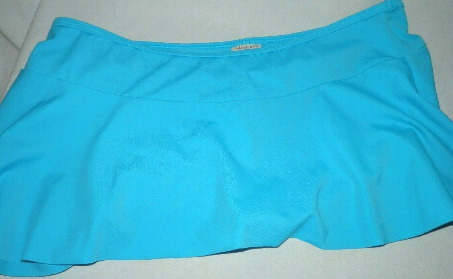 Lands End Kids Swim Skirt Size 14+ Bright Aqua Blue