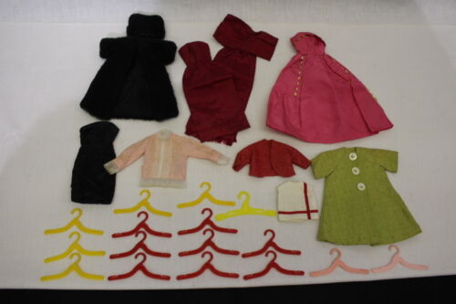 Handmade Lot Of Barbie/doll Clothes,10 Pieces & Hangers, Very Nice Set!