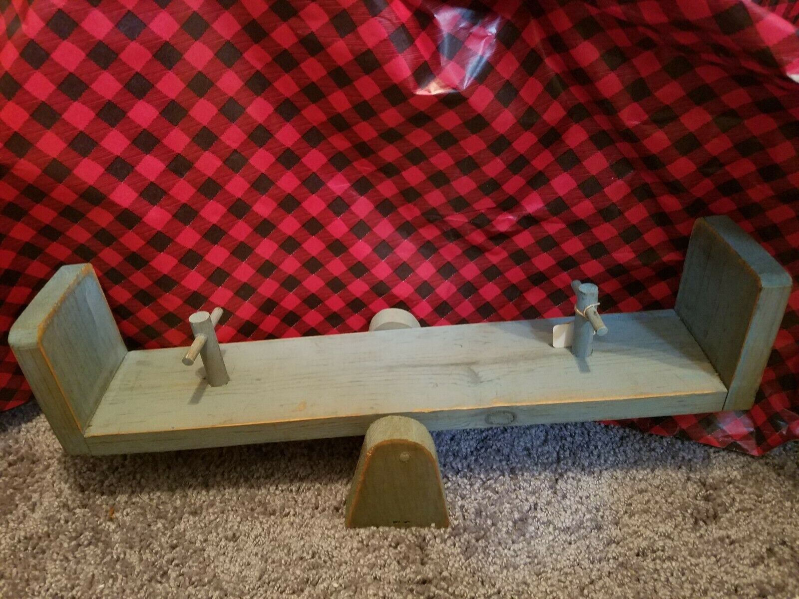 Country Doll Furniture, Chair, Seesaw, Swing, Desk And Table With Bench
