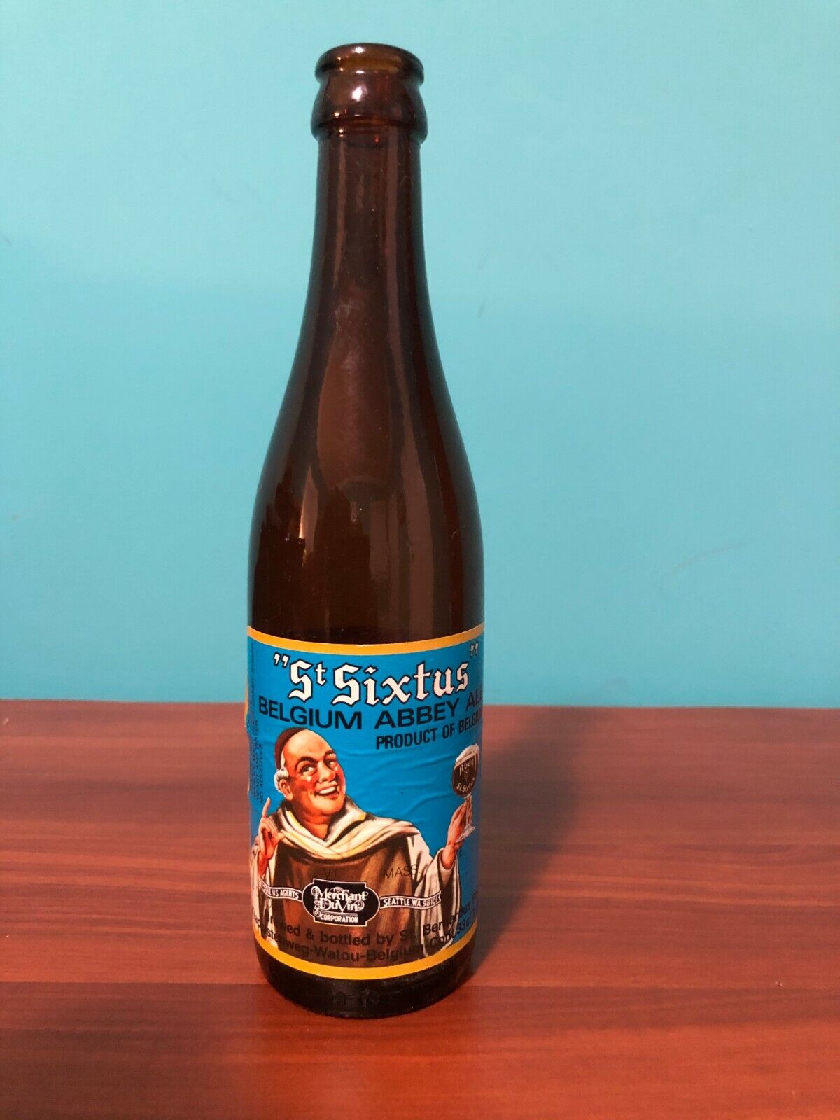 Rare "st.sixtus" Beer Bottle St. Bernardus Brewing Co. Belgium