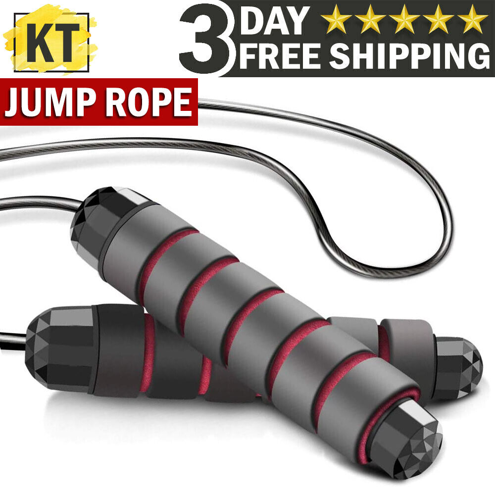 Jump Rope Gym Aerobic Exercise Boxing Skipping Adjustable Speed Training Fitness