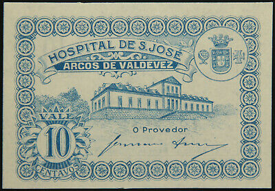 Portugal: 10 Centavos Nd (1937) (hospital De S.jose, Arcos De Valdevez) - Unc