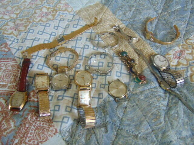 Lot Of (15) Mostly Mechanical Watches Including Omega, Elgin, Baylor, Gruen