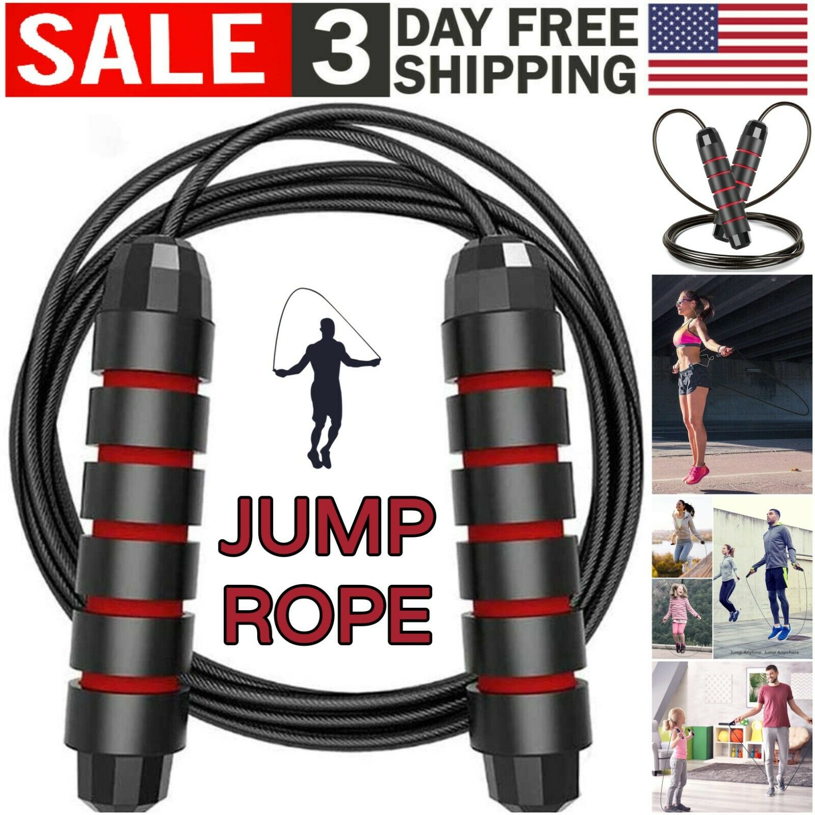 Speed Jump Rope Crossfit Aerobic Exercise Boxing Workout Fitenss Jumping Rope Us