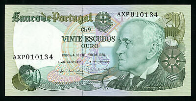 Portugal - 20 Escudos 1978 Banknote Note - P-176a(3) P176a(3) (unc)