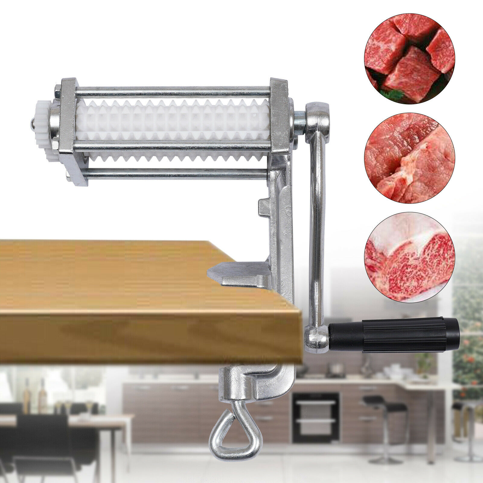 8" X3.5" X10" Meat Tenderizer Cuber Steak Machine Cast Iron Kitchen Process Tool